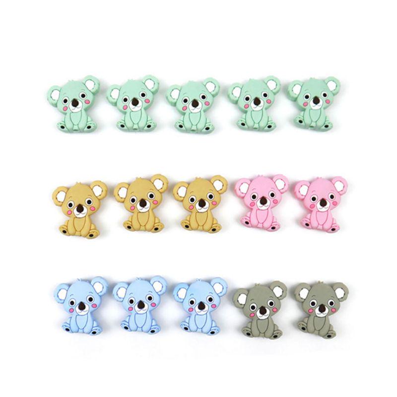 licone Bead Animal Cute Teether Teething Safe Baby Care DIY Jewelry Necklace Toy
