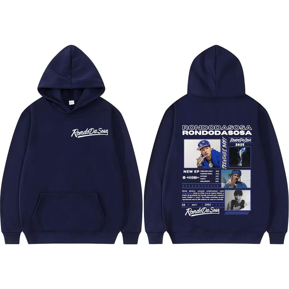 

Rapper Rondoda Sosa Trenches Baby Tour 2025 Double Sided Merch Hoodie Men Clothing Pullover Unisex Vintage Sweatshirt Streetwear S
