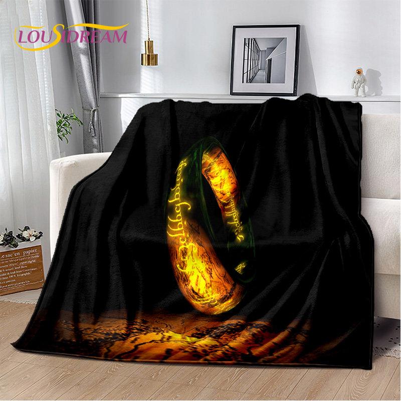 L-Lord of the Rings H-Hobbit Soft Plush Blanket,Flannel Blanket Throw Blanket for Living Room Bedroom Bed Sofa Picnic Cover Kids