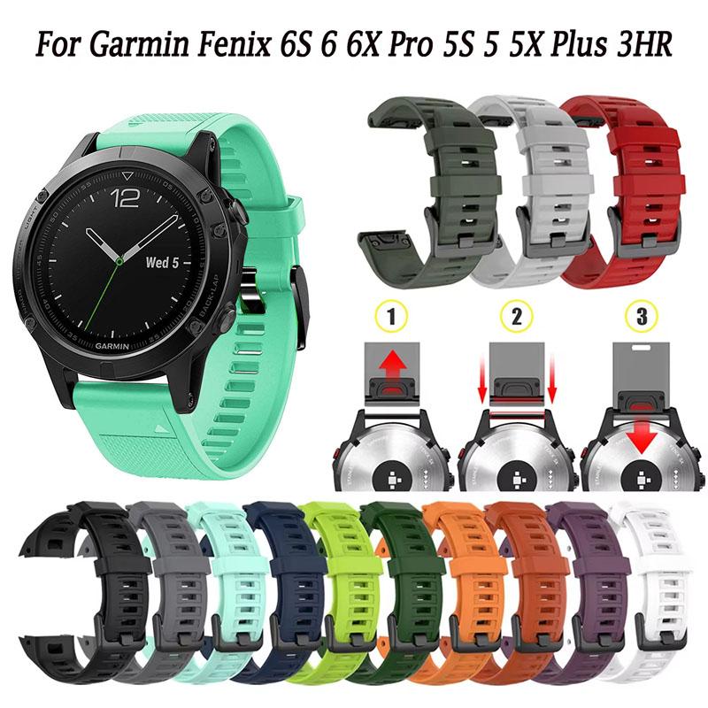 20mm 22mm 26mm Silicone Smart Watch Band For Garmin Fenix 7S 7 7X 6S 6 6X Pro 5S 5 5X Plus 3HR Starp Smart Watch Straps Bracelet
