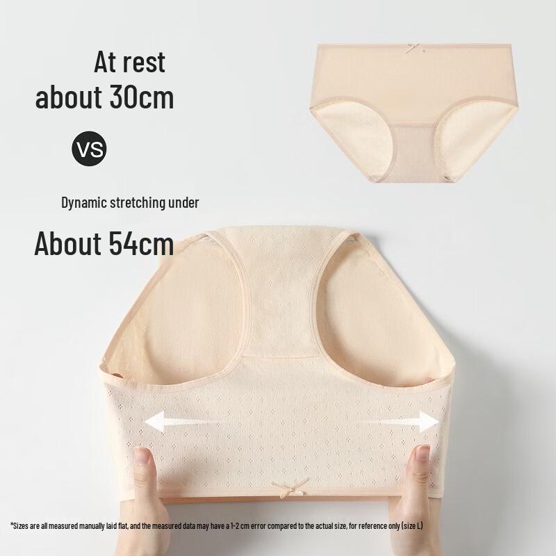 Fenteng Women's 100% Cotton Antibacterial 3-Pack Briefs