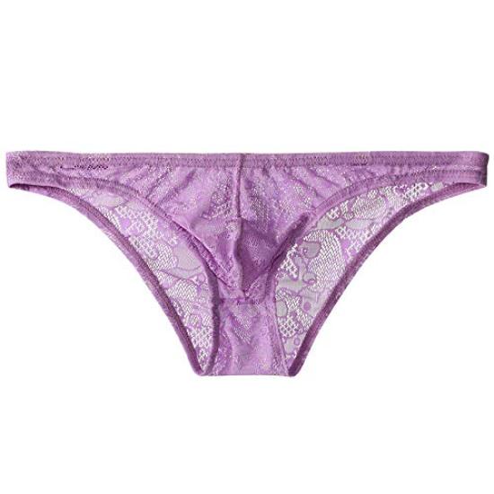 Full Lace Bikini Lace Lace Inner Sexy Shorts [Jester] Men's Shorts, Underwear, (XL, Purple)