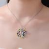 Hummingbird Flower Pendant Necklaces for Women Girls Stainless Steel Bird Neck Chain Jewelry Wholesale Valentine's Day Gift
