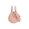 Coach Lacey 20 Solid Color Letter Logo Logo Zipper Closure Pebbled Leather Boston Bag Hand-held Shoulder Crossbody Bag Small Size Women's Light Pink