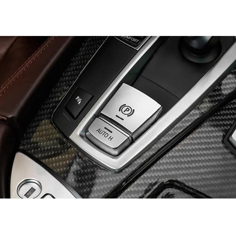 Car Central Handbrake Auto H Button Left side Covers Stickers Trim for BMW 5 series GT 5/6/7 series F10 F01 F02 X3 X4 X5 X6