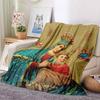 75x100cm Virgin Mary Mother of Christian Faith Jesus Stitch Printed Blanket, Suitable For Bed, Bedroom, Sofa, Picnic, For Gifts