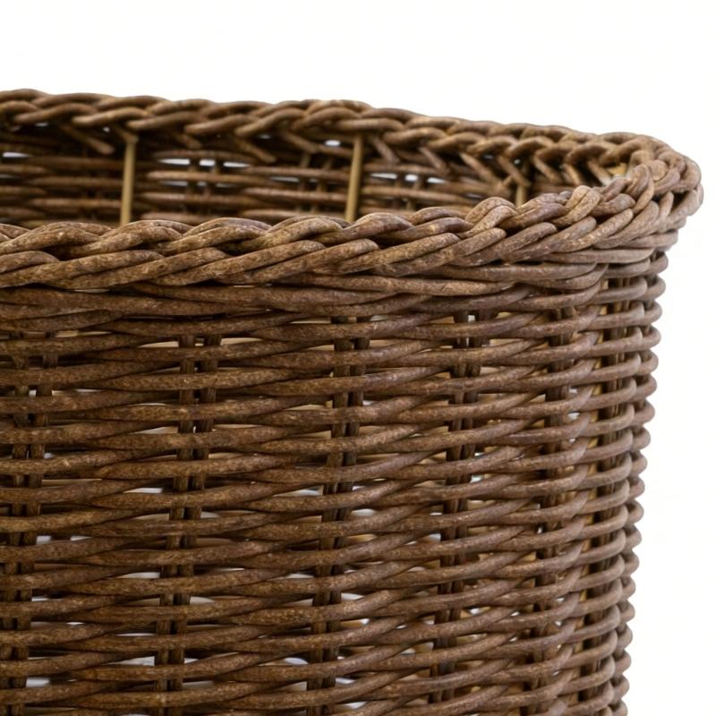 Handwoven Rabbits Ear Shape Flower Basket Natural Rattan Breathable Flower Holder for Home Decors and Storage