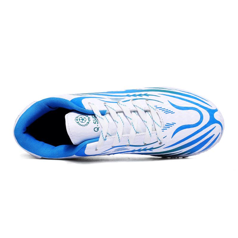 Unisex Non-Slip Wear-Resistant Youth Football Training Shoes with Long Multi-Studs