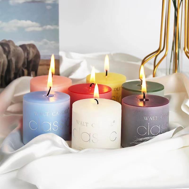 Colorful Cylindrical Scented Candles - Smokeless for Emergency, Weddings, Birthdays, and Church or Hotel Décor
