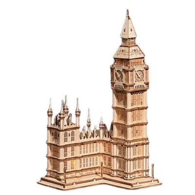 Japanese Instruction Manual Robotime 3D Wood Puzzle Ornament Series Tsukurunsu® [Official sales/Japanese Included] (Big Ben)