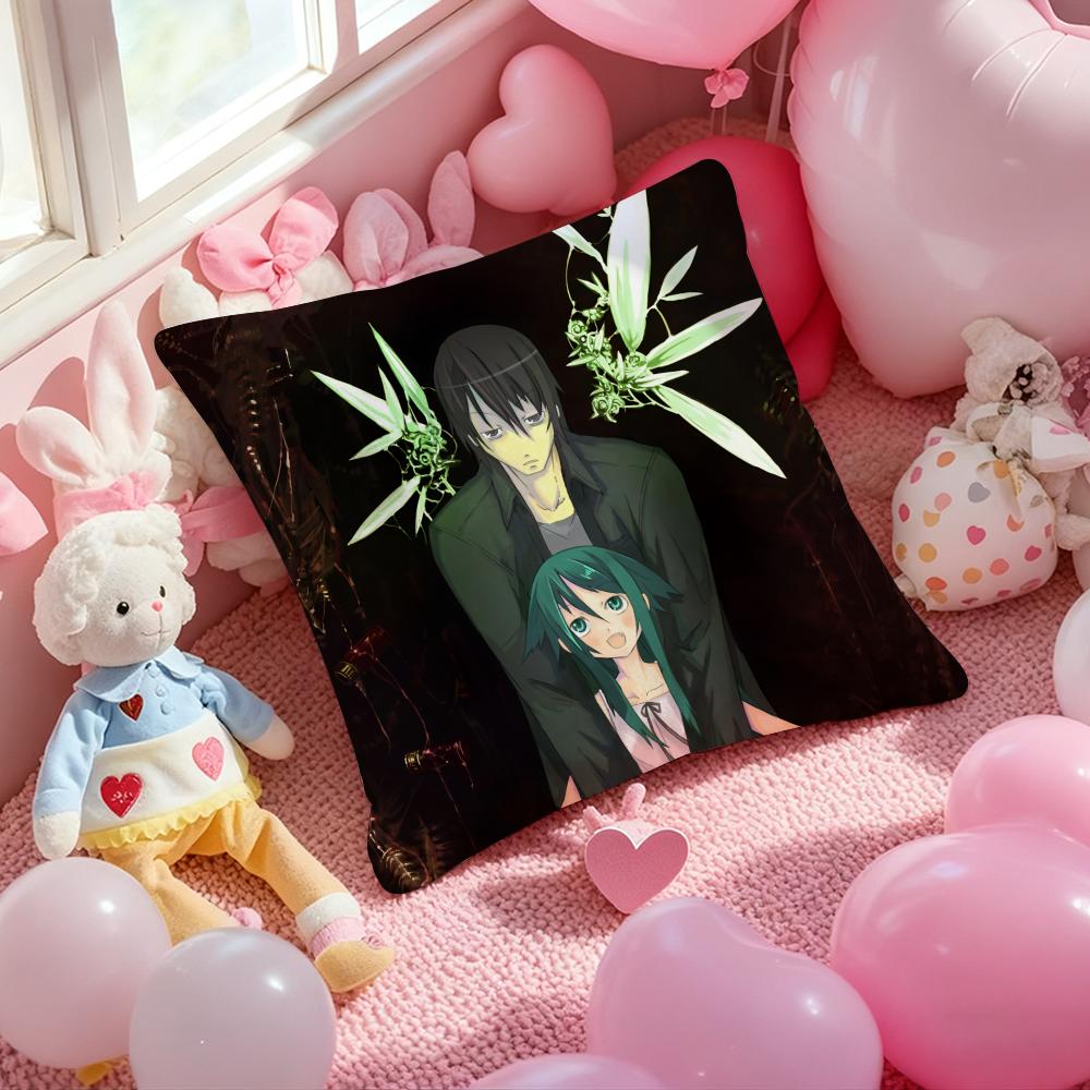 AnimeThe Song of S-Saya Pillow Case Plush Fabric Soft Double-Sided Printed Sofa Warm Winter Home Child Gift Cushion Cover