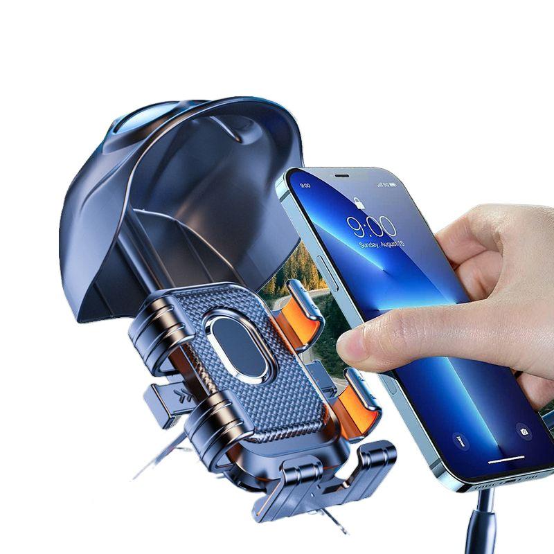 Shockproof Phone Holder for Electric Vehicle - Anti-Shake, Small Helmet, Windmill Design for Motorcycle Delivery Riders