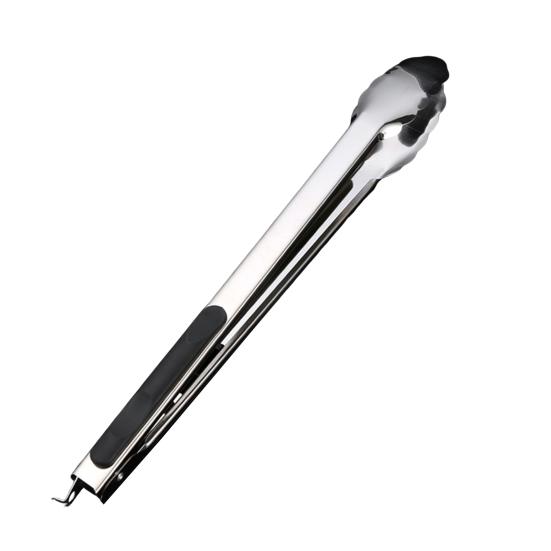Yousheng Kitchen Tongs with Anti-Slip Handle And Silicone Scalloped Edges, Stainless Steel Locking Food Clips for Grilling BBQ Salad, Dishwasher