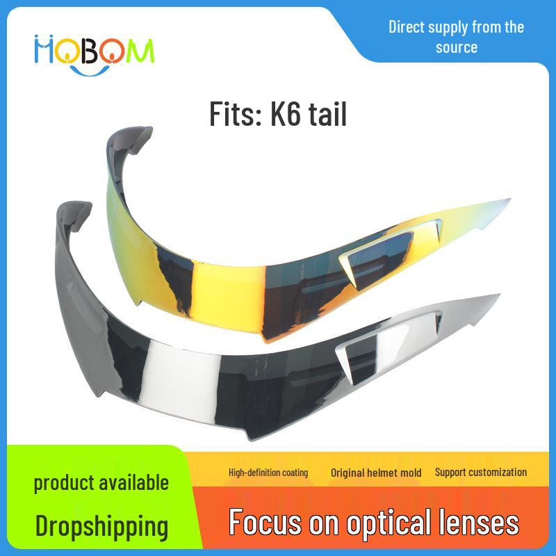 AGV K6 Helmet Enhanced Spoiler Tail Wing for Customized Motorcycle Riding