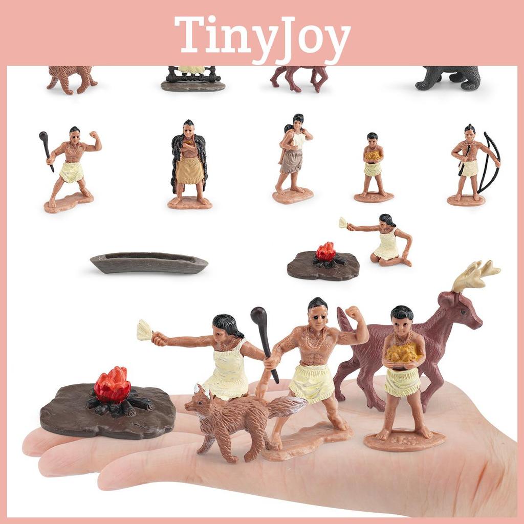 Tribal Chief Pvc Sculpture Set With Wild Animal Models For Collectors And Decor