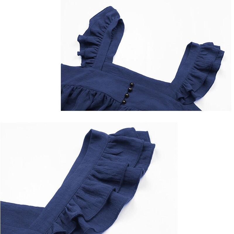 Casual Holiday Backless Beach Dress Summer Square Neck Ruffle Short Navy Dress 2023 Loose Strapless Sexy Dresses Vestidos 26010