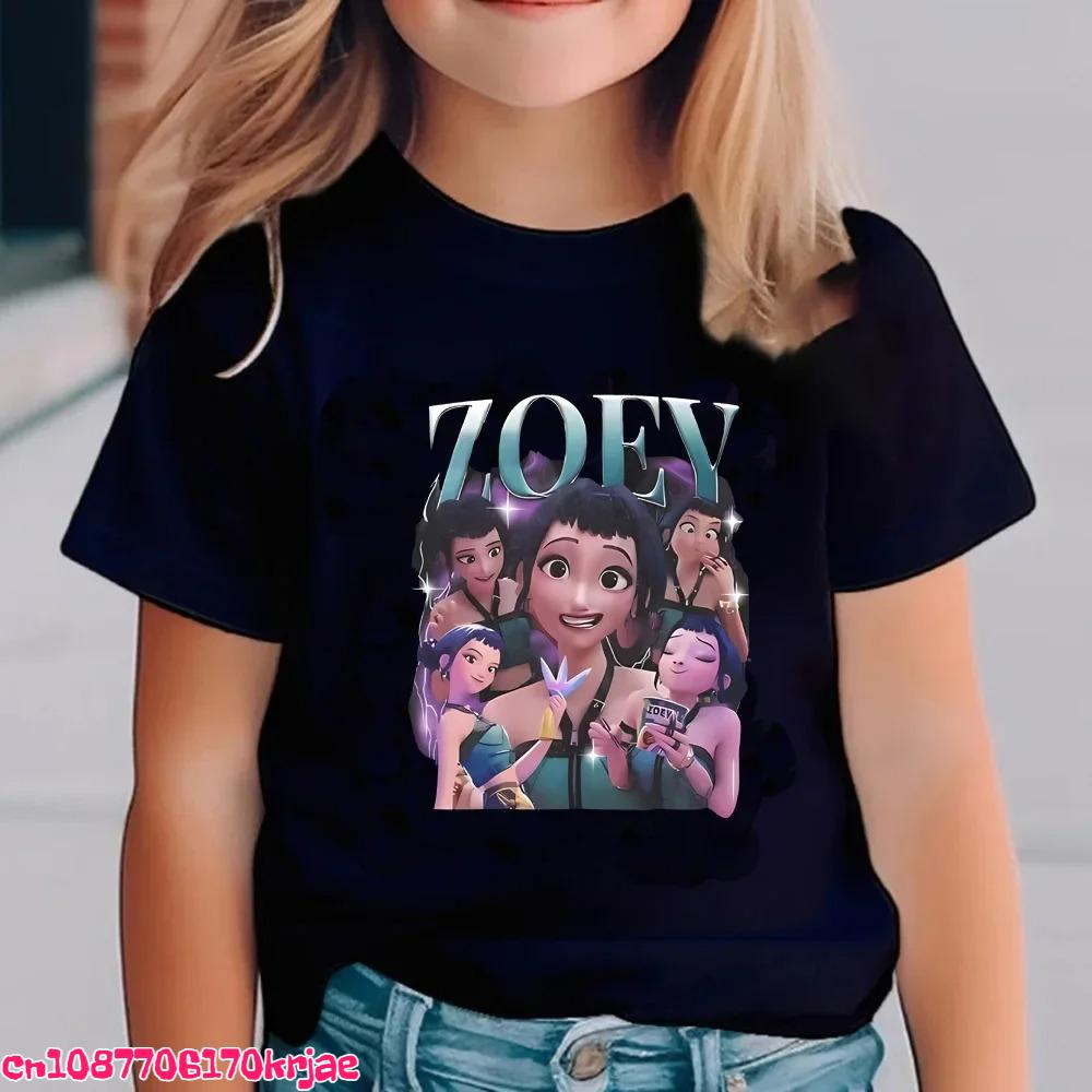 Hot Kpop Demon Hunters Children's T Shirt Short Sleeve Boys Kdis T-shirt Cute Kpop Demon Hunters Harajuku Tshirt for Boys Girls