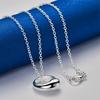 925 sterling silver 16-30 inch exquisite round pendant necklace for women's gifts, fashionable wedding jewelry