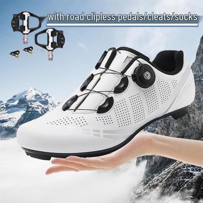 Zapatillas de Ciclismo Unisex: Cierre Zapatos Bicicleta de Carretera y Montaña T27