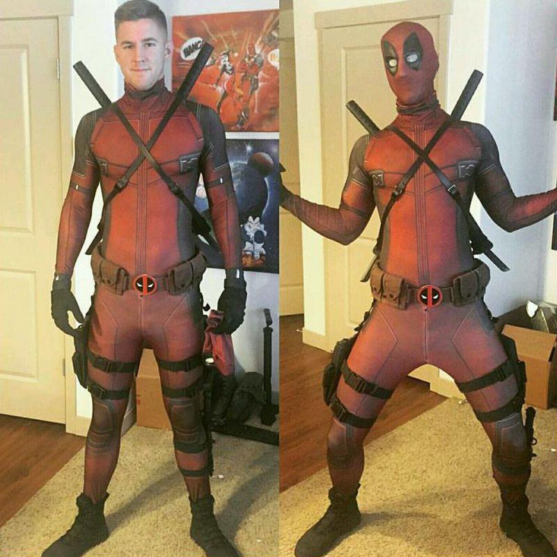 Stunning Deadpool Lycra Full Body Spandex Costume With Breathable Fabric
