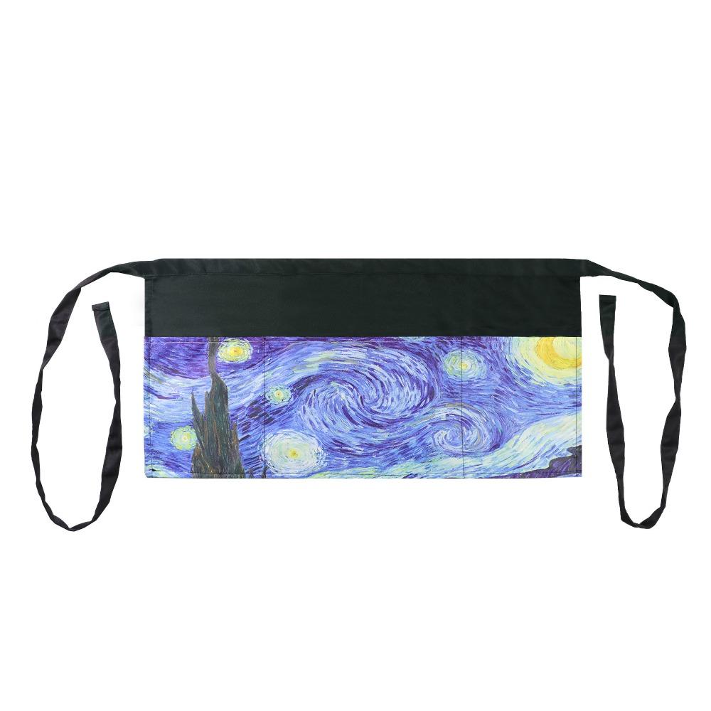 

Фартук полупоясной с 3 карманами, устойчивый к пятнам, кухонный фартук, новый парикмахерский фартук C