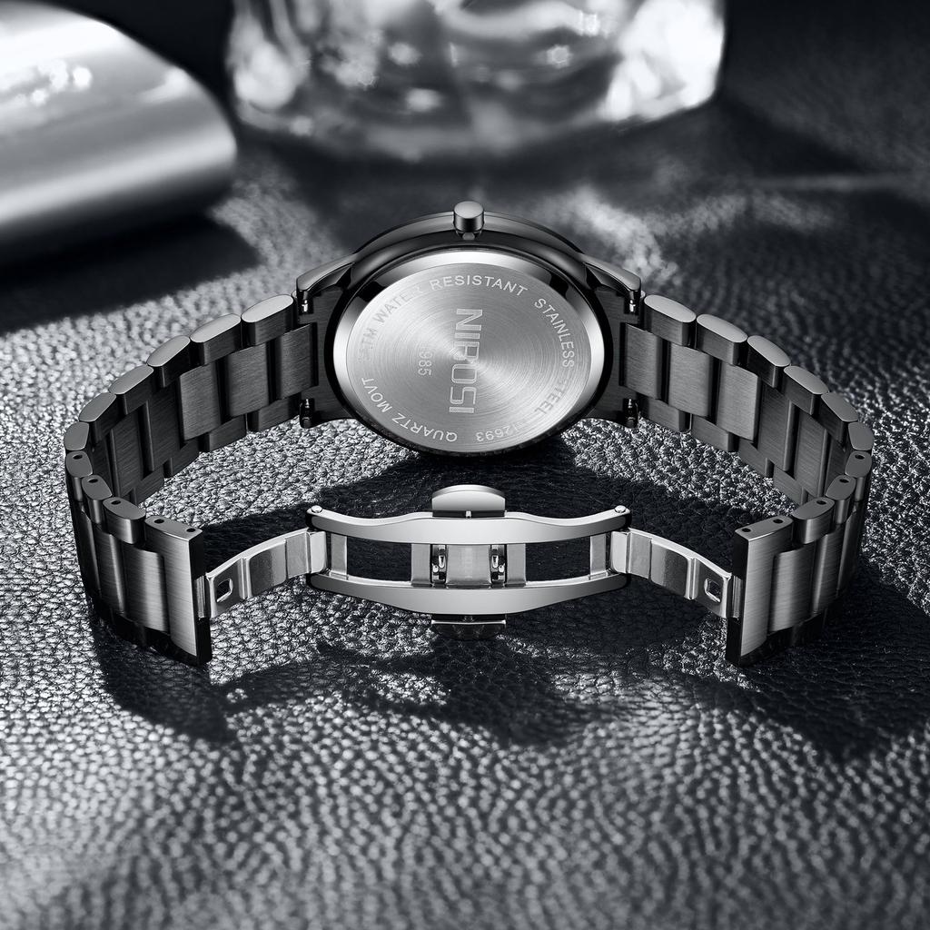 Fashion Watch Ultra-Thin Simple Waterproof Men'S Watch Imported Movement Solid Steel Belt Quartz Watch