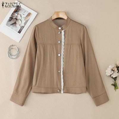 Women Casual Round Neck Loose Long Sleeve Blouse