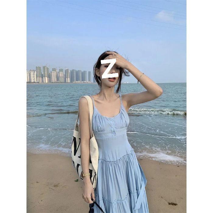 Pink Tassel Camisole Dress - Vacation Seaside Style