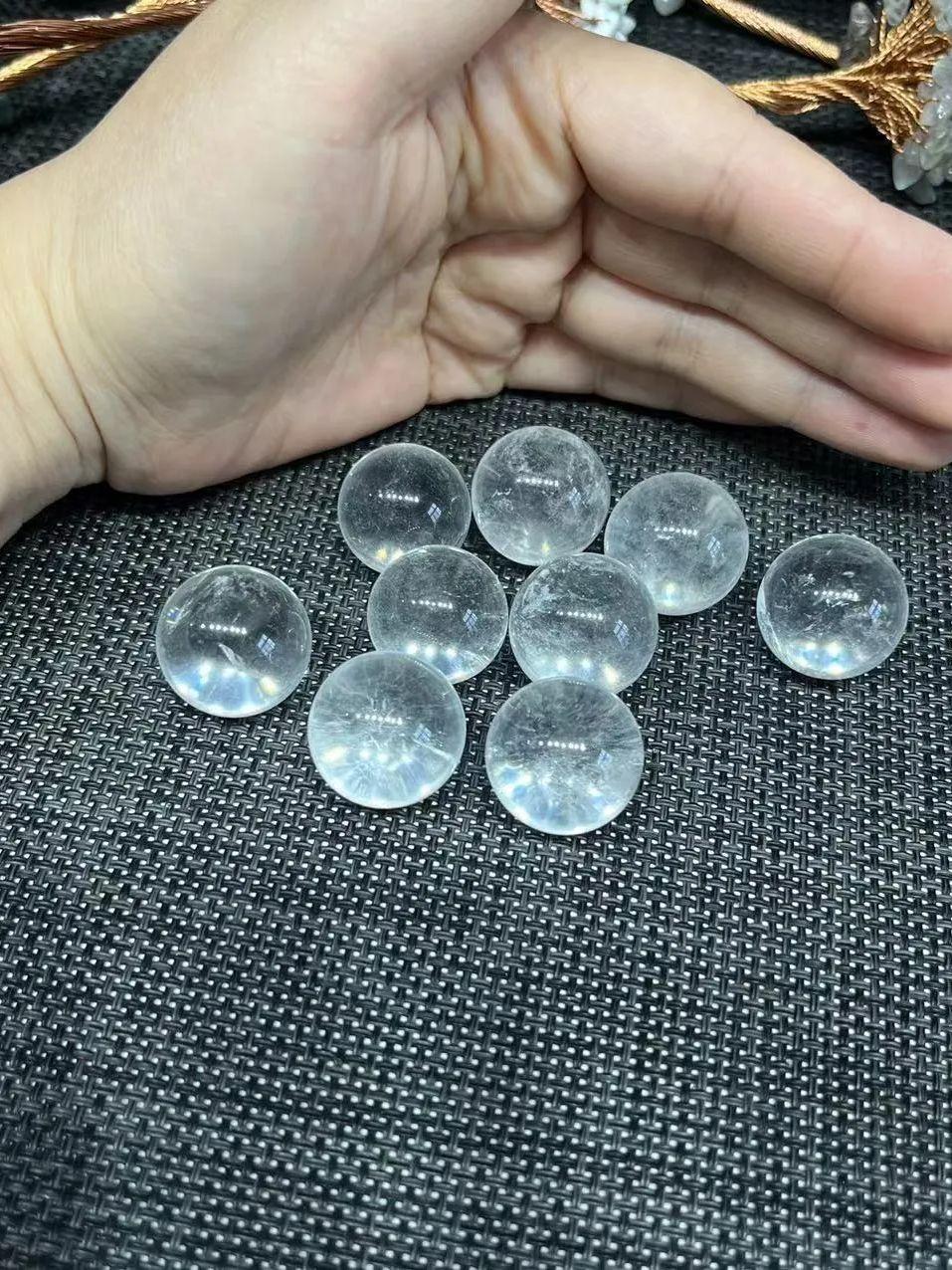 

5 шт. Натуральный прозрачный кварц сфера кристальный шар целебный камень рейки полированный DIY украшение для дома комнаты подарок about 2cm