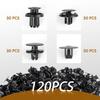 Assortment Push Retainer Clips Kit With 4 Size Compatible Honda Acura Accord Civic Fender Liner Bumper Replace 91501-TR0-003, 91512-SX0-003 - 121Pcs