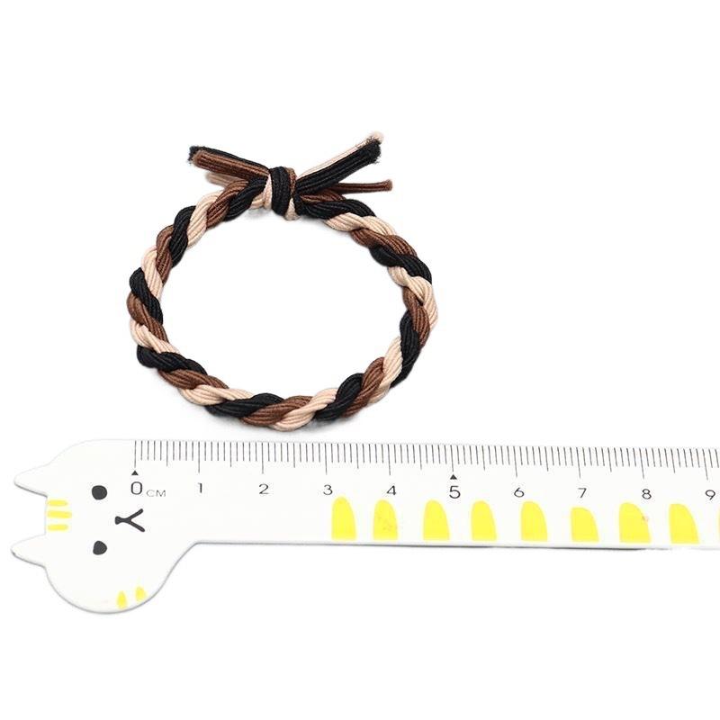 Colorful Plaited Braid Hairband with High Elasticity, Hair Elastic Band, Thickened Hand-woven Hair Tie, Knotted Hair Rope
