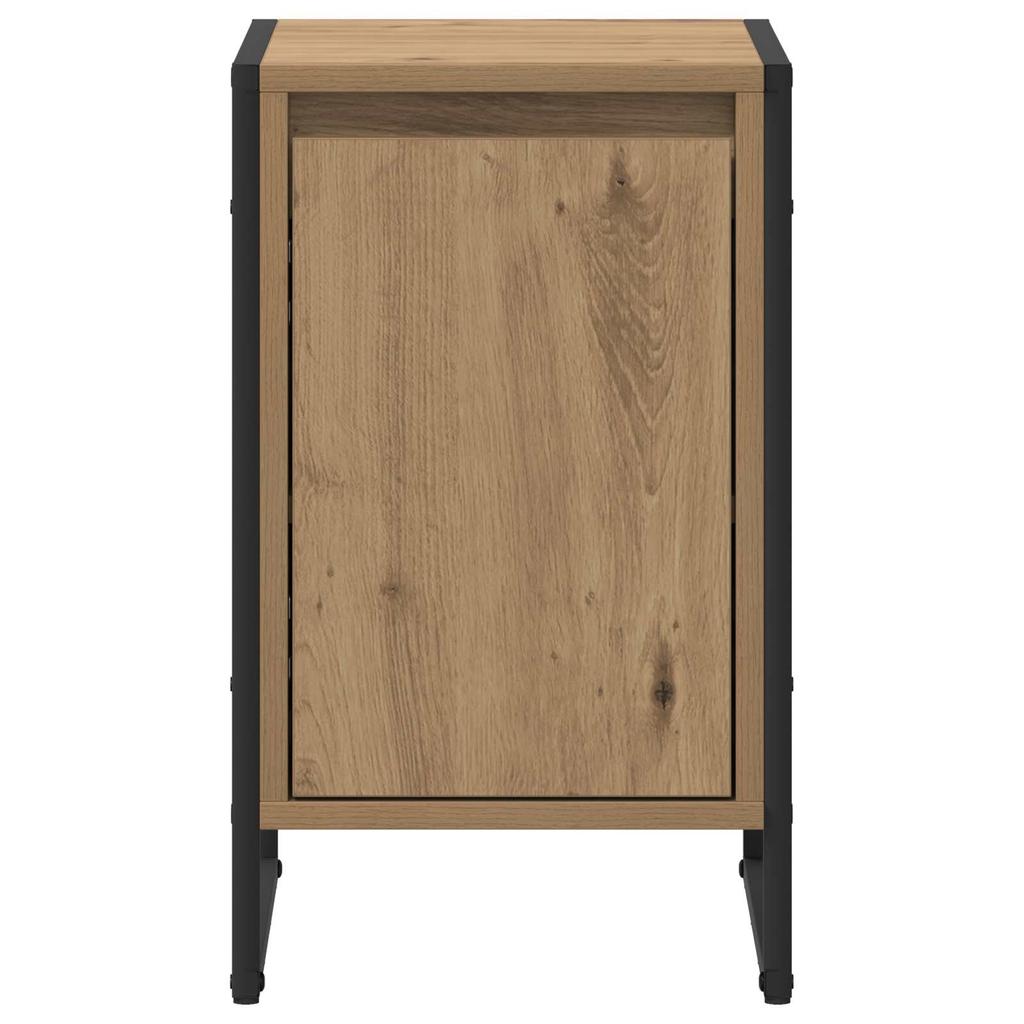 Nightstand Rustic Oak Design 39.5 x 30 x 50 cm Engineered Wood