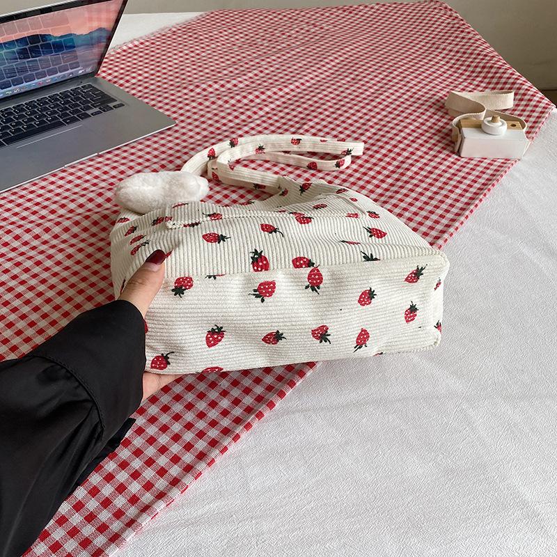 Spring and summer new versatile fashion small fresh shoulder bag large capacity little fairy simple printed bucket bag
