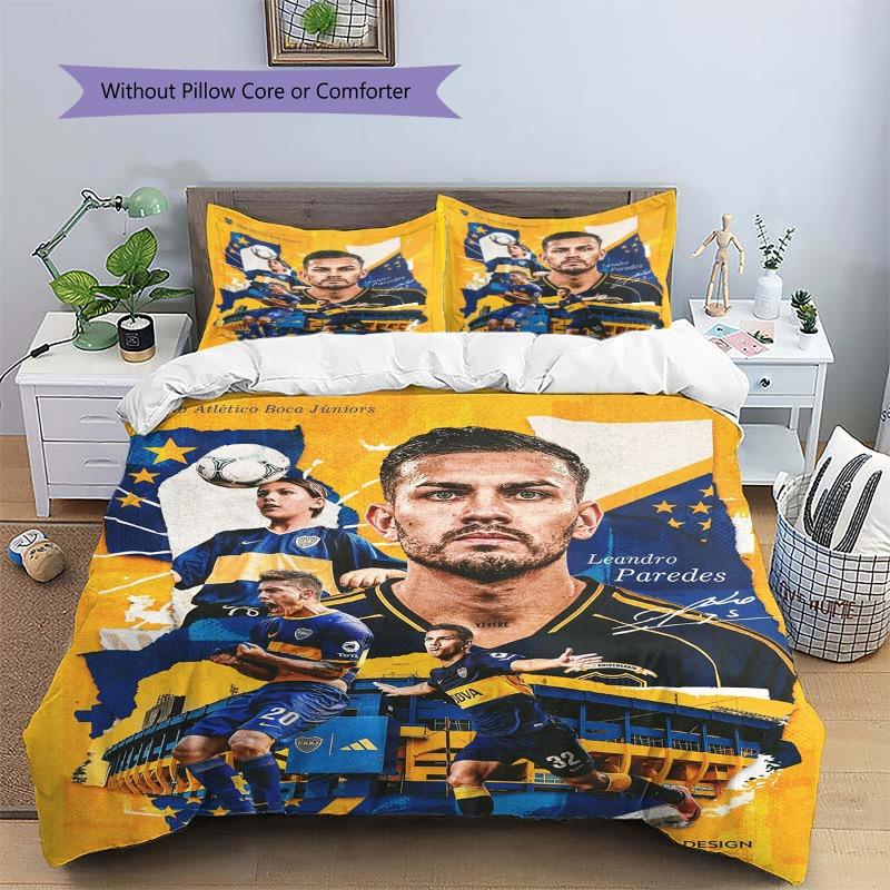 Boca Juniors Paredes Art Collage Poster Print 3 Pieces Duvet Cover Set Soccer Fan Bedding Bedroom Home Decor Without Pillow Core