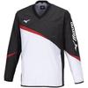 Tennis Windbreaker Standard Mesh Black X Size L Shirt, Water-Repellent, Silhouette, Lining, 62MEA504, Red,