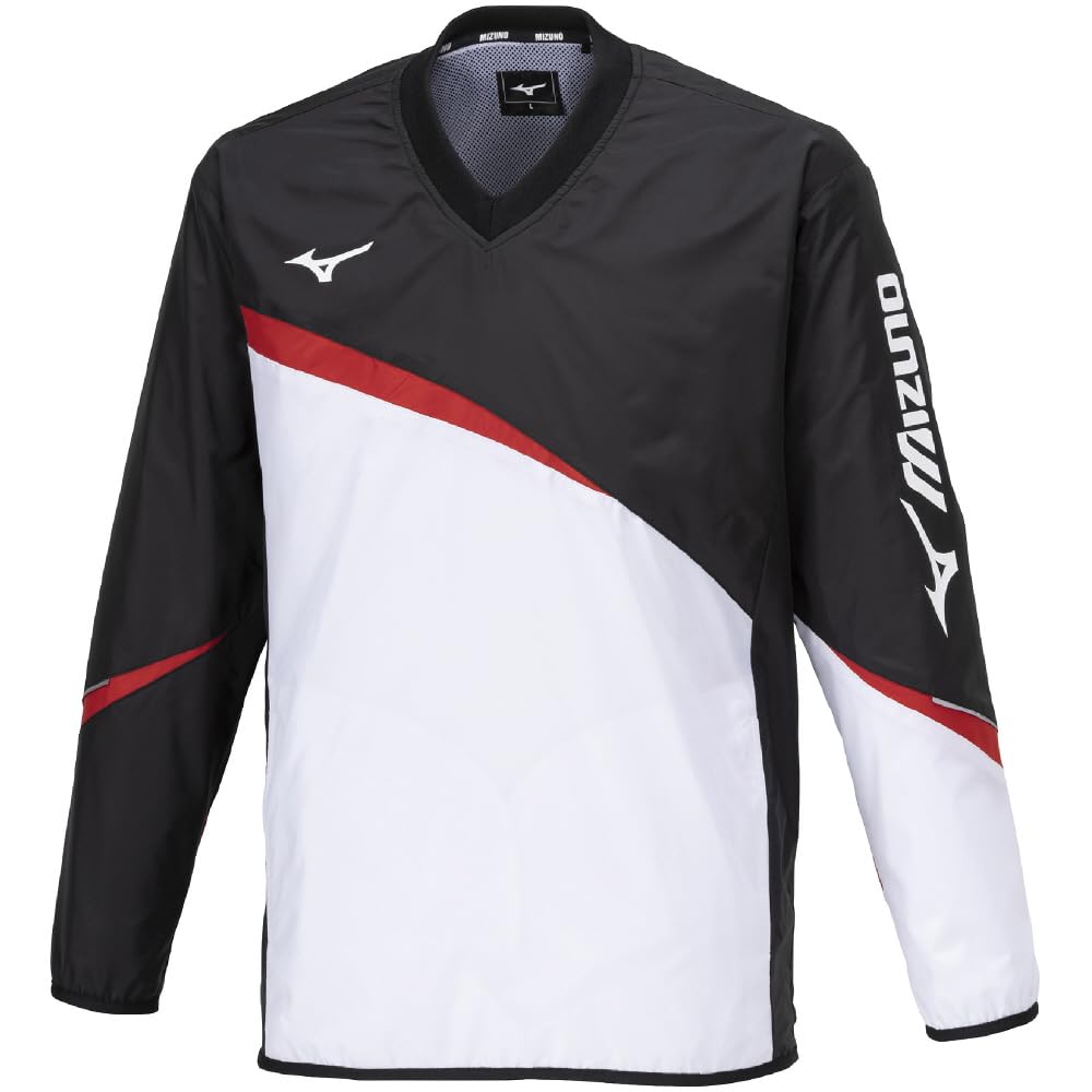 Tennis Windbreaker Standard Mesh Black X Size L Shirt, Water-Repellent, Silhouette, Lining, 62MEA504, Red,