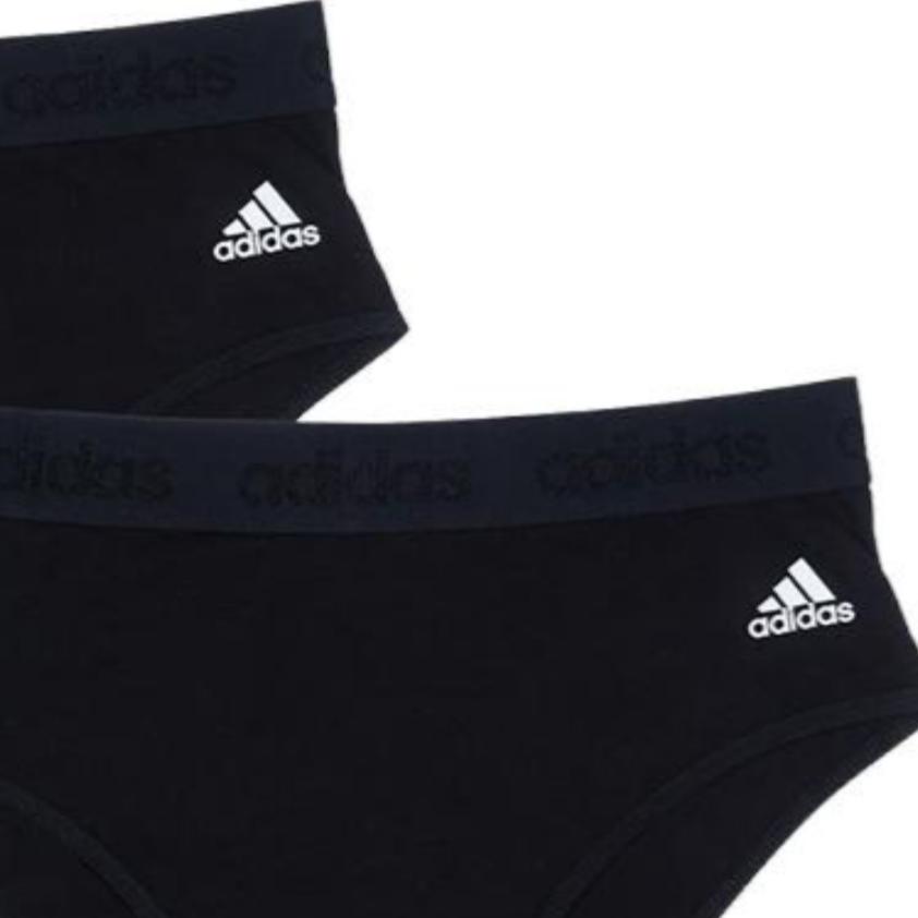 Adidas Solid Color Brand Logo Breathable Antibacterial High Waist Underwear Women Underwear Black 4A1P00-908