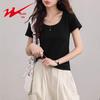 Shuangxing Women's U-Neck Cotton T-Shirt