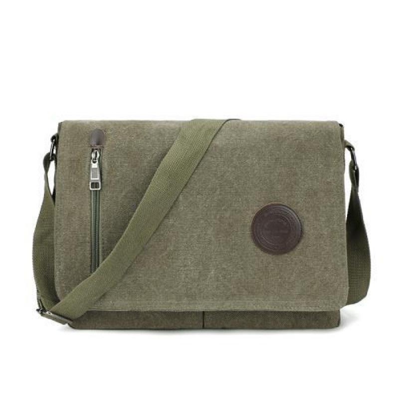 Men's business briefcase Casual canvas bag Canvas men's bag Shoulder bag Large capacity messenger bag Business collection YQ
