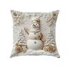 1/4Pcs 45x45CM Christmas Linen Throw Pillow Cover Santa Claus Snowman Reindeer Xmas Tree Pillow Case Living Room Bedroom Sofa Bed Square Cushion Cover