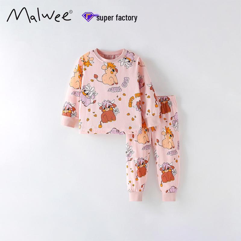 

Комплект из двух предметов для девочек Malwee на осень/зиму с круглым вырезом и длинными рукавами - Европейский и американский стиль для маленьких и средних девочек 130 cm