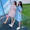 Pregnant Women Spring and Summer Sweet Square Neck Bubble Sleeves High Waist Thin Loose Girlfriends Dress
