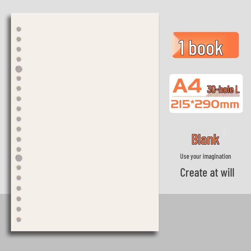 B5 Loose-Leaf Notebook Refill, 26-Hole, A5 Detachable, Horizontal Lines or Grid, Ideal for Postgraduate Exams