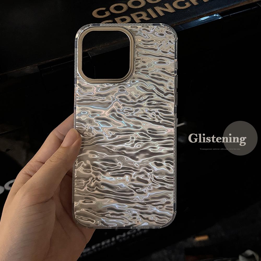 

Волна IMD Подходит для чехла для телефона Apple 16pro Max Высококлассный iPhone15 Защита от падений 14 Лазерный Простой 13 13