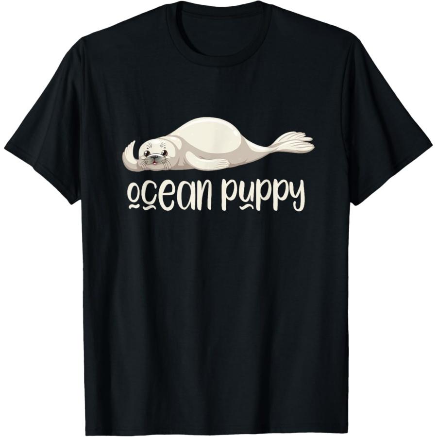 

Ocean Puppy Seal Kids Gift Cute Sea Lion T-Shirt XXXXXL чёрный