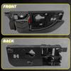 Interior Door Handle For 2008-2010 Hyundai Sonata Set of 2 Rear Black