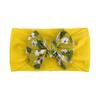 baby new children's hair accessories cute baby floral seamless wide headscarf nylon bow baby headband