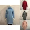 Womens Winter Long Pullover Sweatshirts Featuring Cozy High Neck Design And Split Hem
