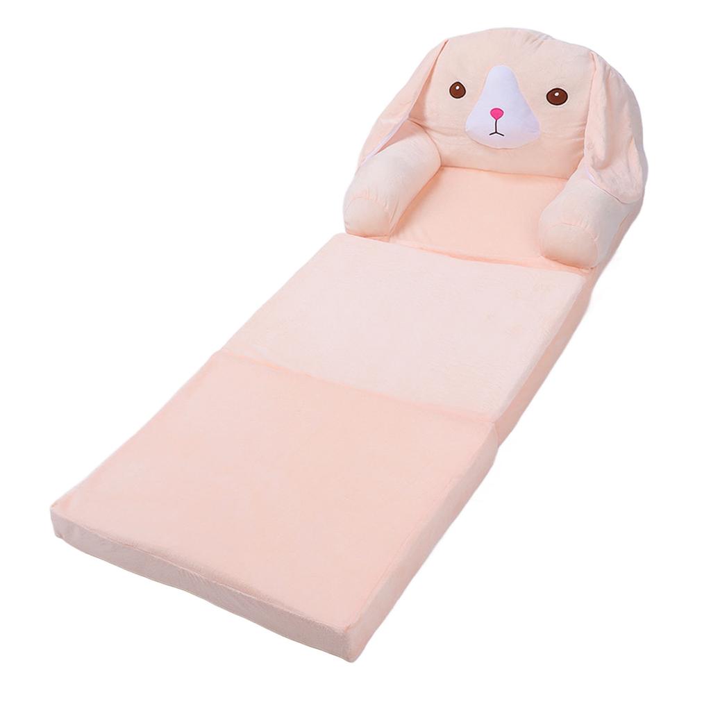 Foldable Kids Sofa Pink Dog Sponge Pull Out Kids Couch Soft Children Flip Open Sofa Bed for Home Hotel Kindergarten 3