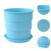 Flower Plant Pot Minimalist Portable Versatile Use Small Planter with Drainage Hole and Saucer for